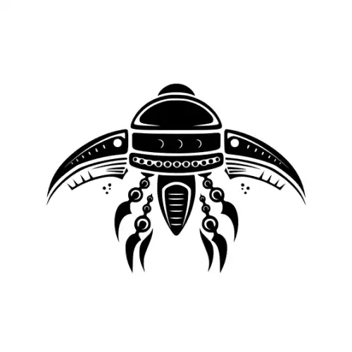 Alien Ufo Silhouette SVG Design | SVG Files for Cricut & Print