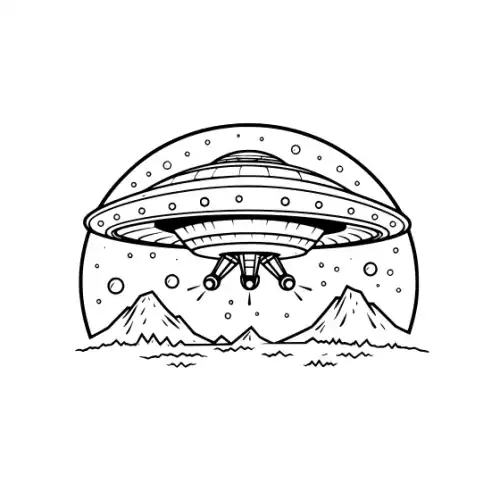 Alien Ufo Silhouette SVG Design | SVG Files for Cricut & Print