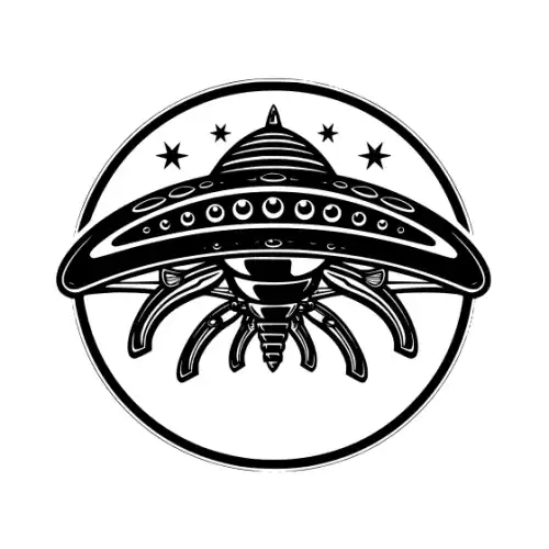 Alien Ufo Silhouette SVG Design | SVG Files for Cricut & Print