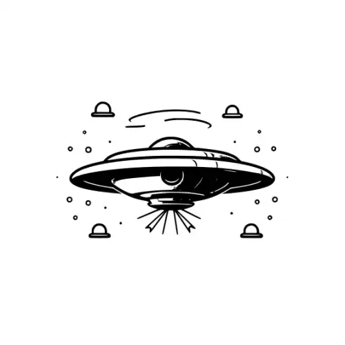 Alien Ufo Silhouette SVG Design | SVG Files for Cricut & Print