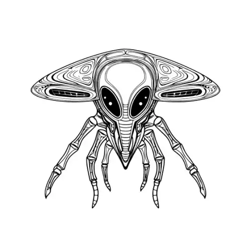 Alien Ufo Silhouette SVG Design | SVG Files for Cricut & Print