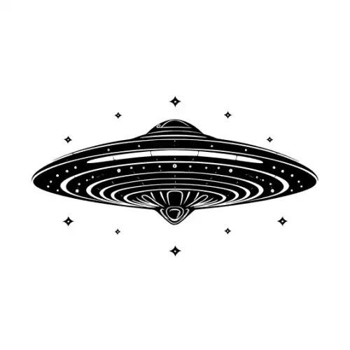 Alien Ufo Silhouette SVG Design | SVG Files for Cricut & Print