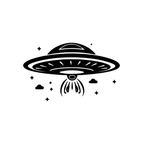 Alien Ufo Silhouette SVG Design | SVG Files for Cricut & Print