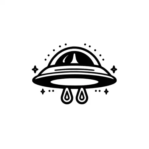 Alien Ufo Silhouette SVG Design | SVG Files for Cricut & Print