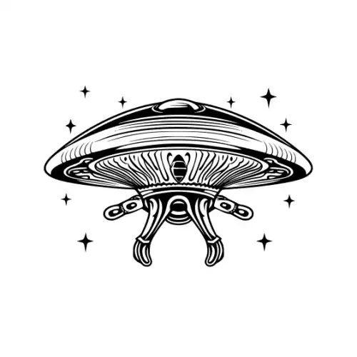 Alien Ufo Silhouette SVG Design | SVG Files for Cricut & Print