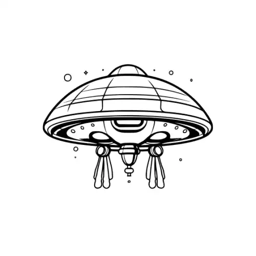 Alien Ufo Silhouette SVG Design | SVG Files for Cricut & Print