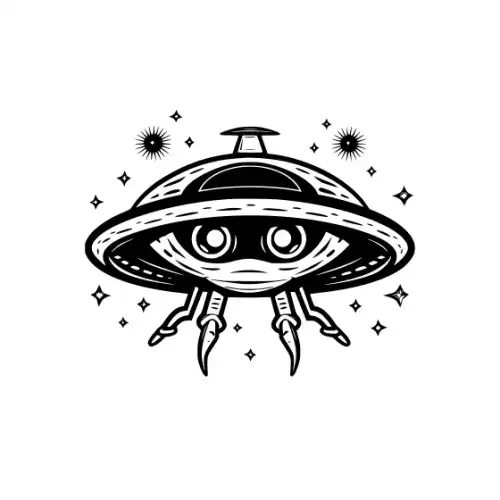 Alien Ufo Silhouette SVG Design | SVG Files for Cricut & Print