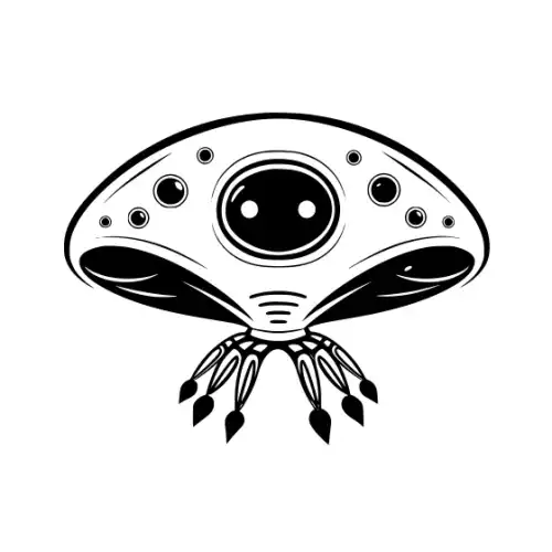 Alien Ufo Silhouette SVG Design | SVG Files for Cricut & Print