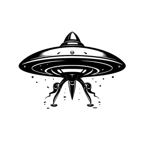 Alien Ufo Silhouette SVG Design | SVG Files for Cricut & Print