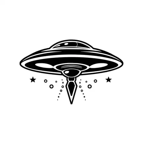 Alien Ufo Silhouette SVG Design | SVG Files for Cricut & Print