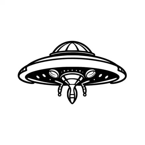 Alien Ufo Silhouette SVG Design | SVG Files for Cricut & Print