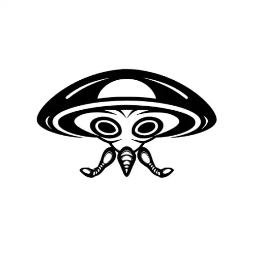 Alien Ufo Silhouette SVG Design | SVG Files for Cricut & Print