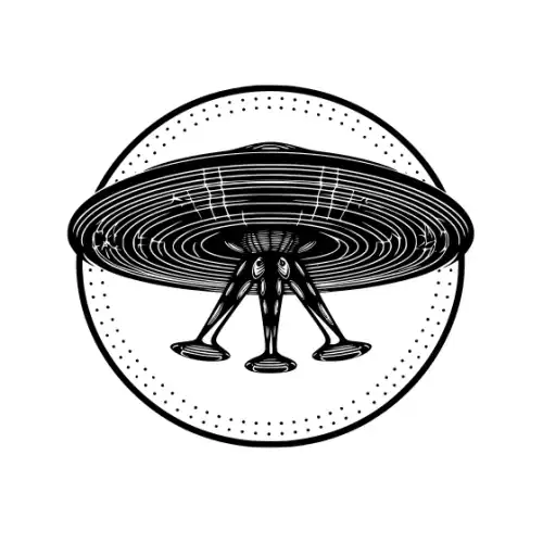 Alien Ufo Silhouette SVG Design | SVG Files for Cricut & Print
