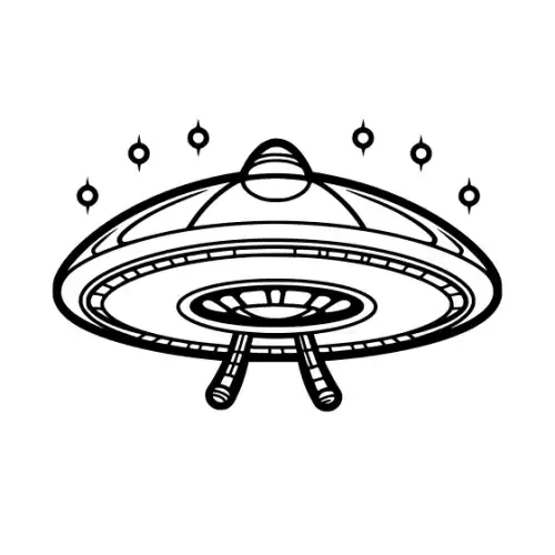 Alien Ufo Silhouette SVG Design | SVG Files for Cricut & Print