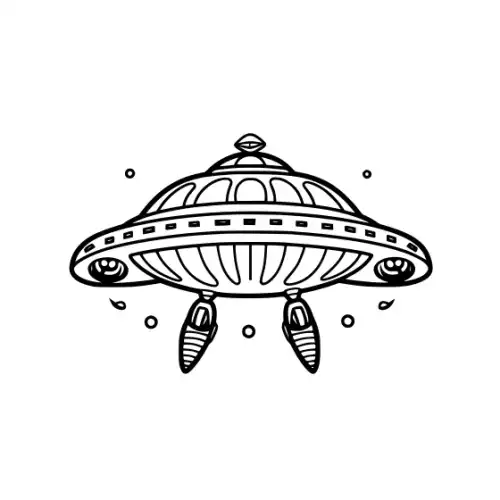 Alien Ufo Silhouette SVG Design | SVG Files for Cricut & Print