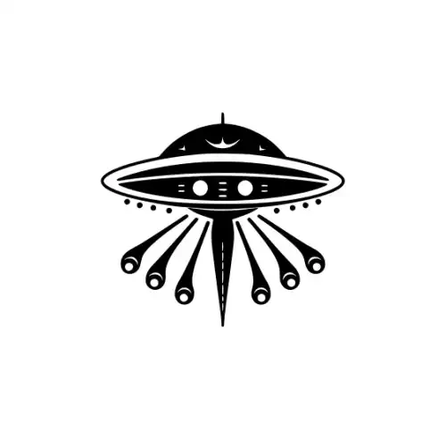 Alien Ufo Silhouette SVG Design | SVG Files for Cricut & Print