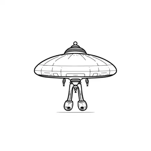Alien Ufo Silhouette SVG Design | SVG Files for Cricut & Print