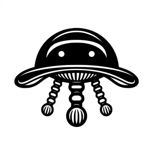 Alien Ufo Silhouette SVG Design | SVG Files for Cricut & Print