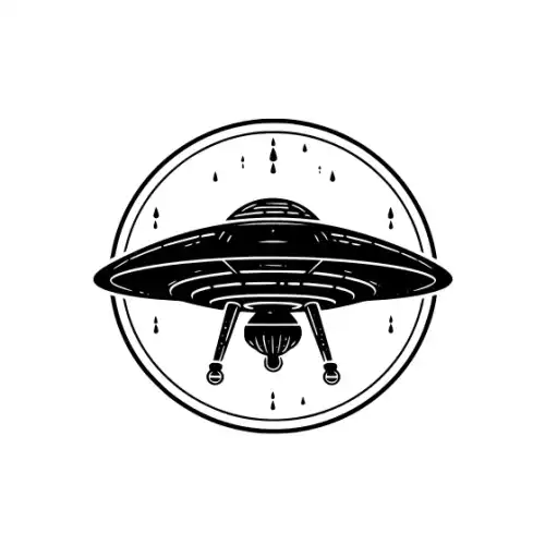Alien Ufo Silhouette SVG Design | SVG Files for Cricut & Print