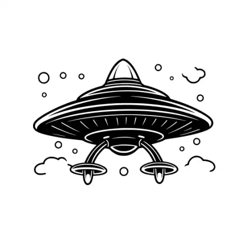 Alien Ufo Silhouette SVG Design | SVG Files for Cricut & Print