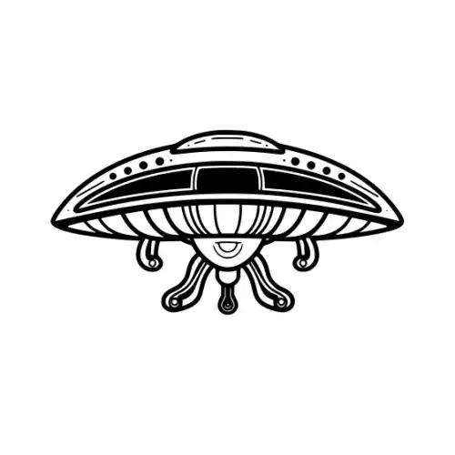 Alien Ufo Silhouette SVG Design | SVG Files for Cricut & Print