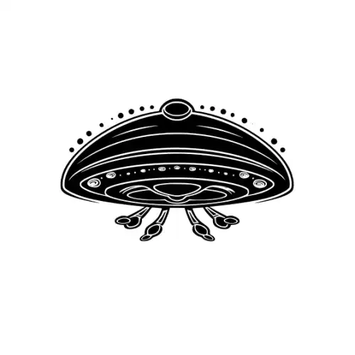 Alien Ufo Silhouette SVG Design | SVG Files for Cricut & Print