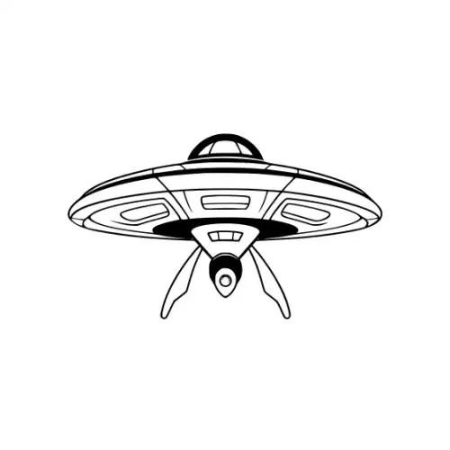Alien Ufo Silhouette SVG Design | SVG Files for Cricut & Print