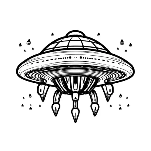Alien Ufo Silhouette SVG Design | SVG Files for Cricut & Print