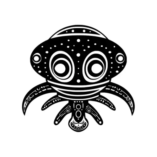 Alien Ufo Silhouette SVG Design | SVG Files for Cricut & Print