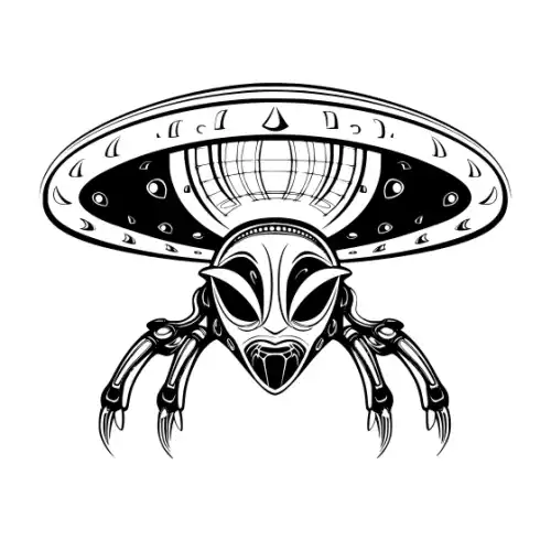 Alien Ufo Silhouette SVG Design | SVG Files for Cricut & Print