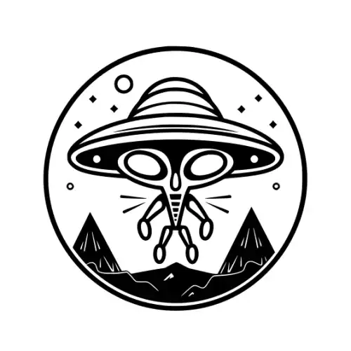 Alien Ufo Silhouette SVG Design | SVG Files for Cricut & Print
