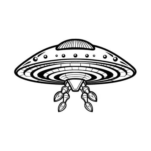Alien Ufo Silhouette SVG Design | SVG Files for Cricut & Print