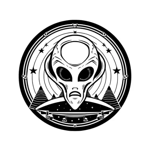 Alien Ufo Silhouette SVG Design | SVG Files for Cricut & Print