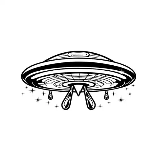 Alien Ufo Silhouette SVG Design | SVG Files for Cricut & Print