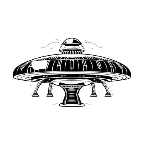 Alien Ufo Silhouette SVG Design | SVG Files for Cricut & Print