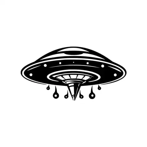 Alien Ufo Silhouette SVG Design | SVG Files for Cricut & Print