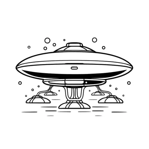 Alien Ufo Silhouette SVG Design | SVG Files for Cricut & Print