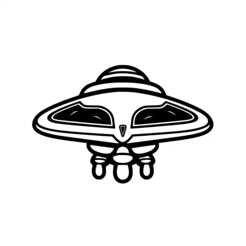 Alien Ufo Silhouette SVG Design | SVG Files for Cricut & Print