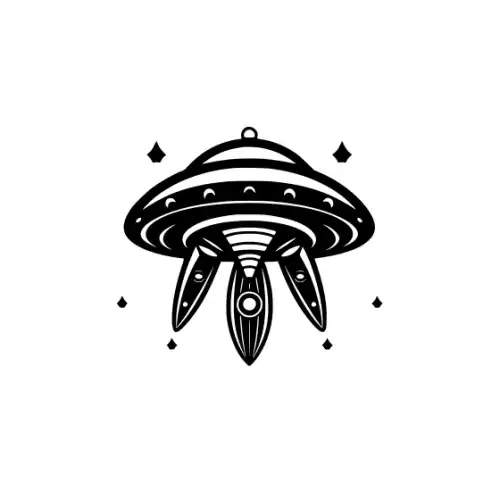Alien Ufo Silhouette SVG Design | SVG Files for Cricut & Print