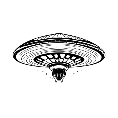 Alien Ufo Silhouette SVG Design | SVG Files for Cricut & Print