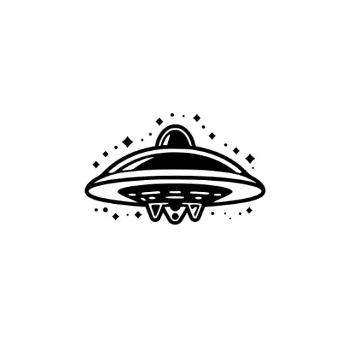 Alien Ufo Silhouette SVG Design | SVG Files for Cricut & Print