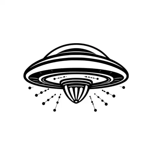Alien Ufo Silhouette SVG Design | SVG Files for Cricut & Print