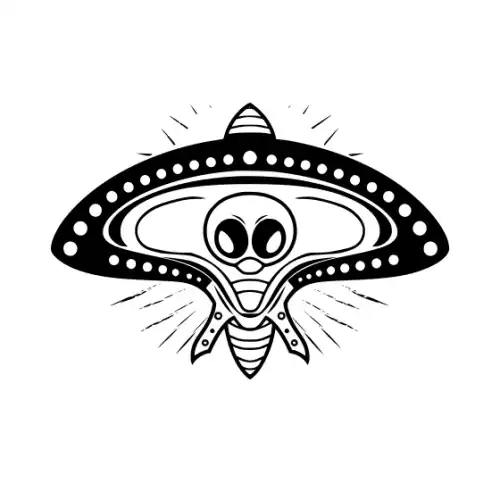 Alien Ufo Silhouette SVG Design | SVG Files for Cricut & Print