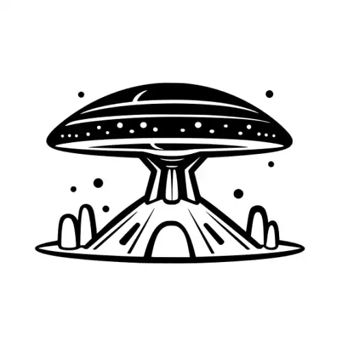 Alien Ufo Silhouette SVG Design | SVG Files for Cricut & Print