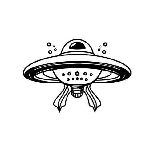 Alien Ufo Silhouette SVG Design | SVG Files for Cricut & Print