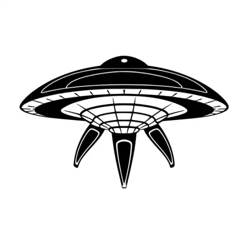 Alien Ufo Silhouette SVG Design | SVG Files for Cricut & Print
