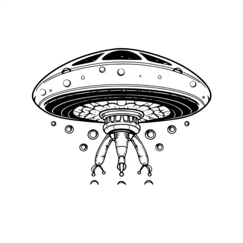 Alien Ufo Silhouette SVG Design | SVG Files for Cricut & Print
