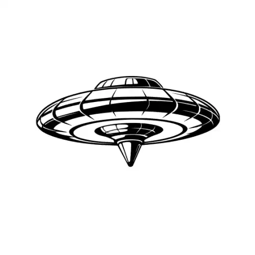Alien Ufo Silhouette SVG Design | SVG Files for Cricut & Print