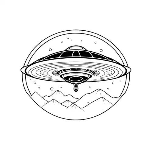 Alien Ufo Silhouette SVG Design | SVG Files for Cricut & Print