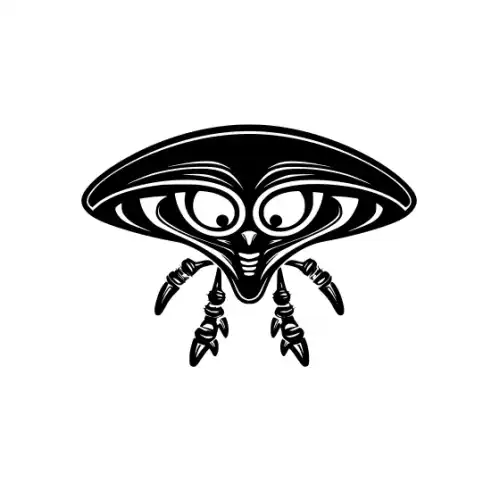 Alien Ufo Silhouette SVG Design | SVG Files for Cricut & Print